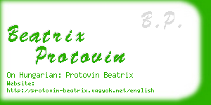 beatrix protovin business card